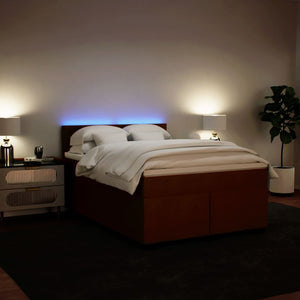 Κρεβάτι Boxspring με Στρώμα Ροζ 160x200 εκ. Βελούδινο - Pakobazaar