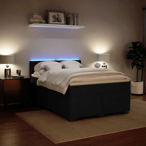 Κρεβάτι Boxspring με Στρώμα Μαύρο 160x200 εκ. Βελούδινο - Pakobazaar