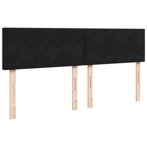 Κρεβάτι Boxspring με Στρώμα Μαύρο 180x200 εκ. Βελούδινο - Pakobazaar