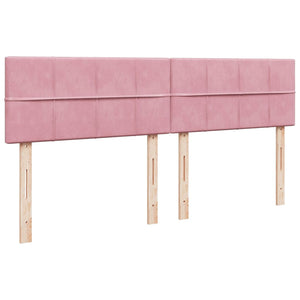 Κρεβάτι Boxspring με Στρώμα Ροζ 180x200 εκ. Βελούδινο