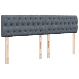 Κρεβάτι Boxspring με Στρώμα Σκούρο Γκρι 180x200 εκ. Βελούδινο - Pakobazaar