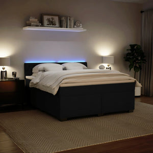 Κρεβάτι Boxspring με Στρώμα Μαύρο 180x200 εκ. Βελούδινο - Pakobazaar