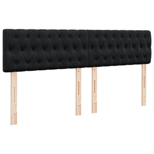 Κρεβάτι Boxspring με Στρώμα Μαύρο 200x200 εκ. Βελούδινο - Pakobazaar