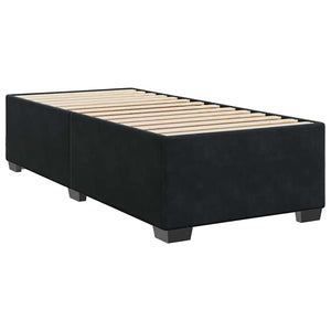 Κρεβάτι Boxspring με Στρώμα Μαύρο Single Βελούδινο - Pakobazaar