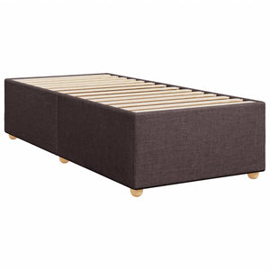 Κρεβάτι Boxspring με Στρώμα Σκούρο Καφέ 80x200 εκ. Υφασμάτινο - Pakobazaar