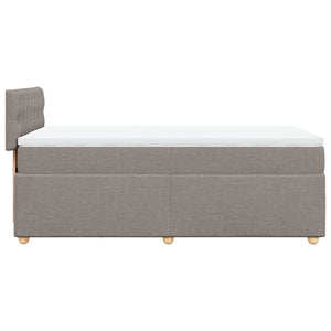 Κρεβάτι Boxspring με Στρώμα Taupe 80x200 εκ. Υφασμάτινο