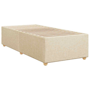 Κρεβάτι Boxspring με Στρώμα Κρεμ 80 x 200 εκ. Υφασμάτινο - Pakobazaar