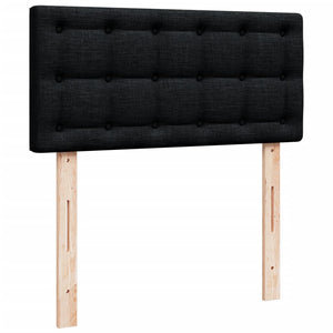 Κρεβάτι Boxspring με Στρώμα Μαύρο 90x190 εκ.Υφασμάτινο