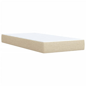 Κρεβάτι Boxspring με Στρώμα Κρεμ 90x190 εκ.Υφασμάτινο