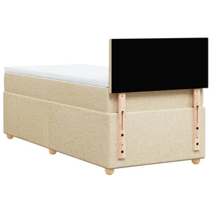 Κρεβάτι Boxspring με Στρώμα Κρεμ 90x200 εκ.Υφασμάτινο