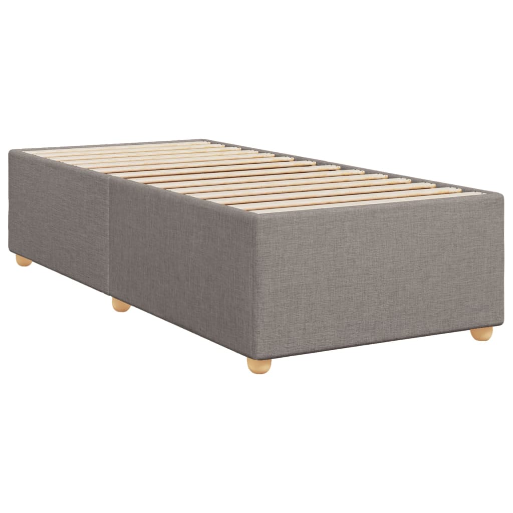 Κρεβάτι Boxspring με Στρώμα Taupe 90x200 εκ. Υφασμάτινο - Pakobazaar