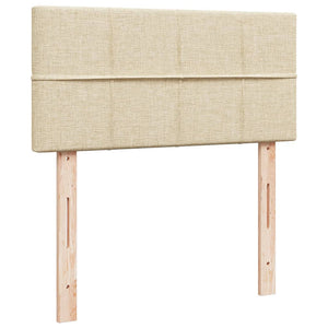 Κρεβάτι Boxspring με Στρώμα Κρεμ 100 x 200 εκ. Υφασμάτινο