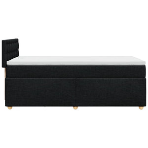 Κρεβάτι Boxspring με Στρώμα Μαύρο 100 x 200 εκ. Υφασμάτινο - Pakobazaar