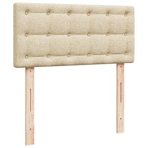 Κρεβάτι Boxspring με Στρώμα Κρεμ 100 x 200 εκ. Υφασμάτινο