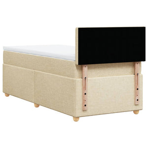 Κρεβάτι Boxspring με Στρώμα Κρεμ 100 x 200 εκ. Υφασμάτινο