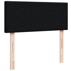 Κρεβάτι Boxspring με Στρώμα Μαύρο 120x190 εκ. Υφασμάτινο - Pakobazaar