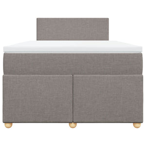 Κρεβάτι Boxspring με Στρώμα Taupe 120x190 εκ. Υφασμάτινο