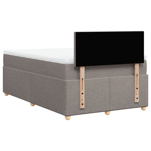Κρεβάτι Boxspring με Στρώμα Taupe 120x190 εκ. Υφασμάτινο