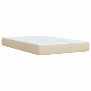 Κρεβάτι Boxspring με Στρώμα Κρεμ 120x190 εκ. Υφασμάτινο - Pakobazaar