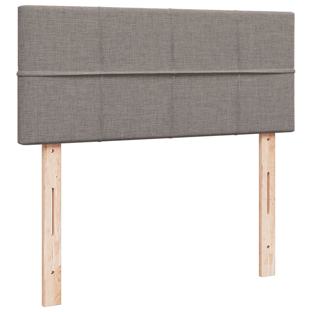 Κρεβάτι Boxspring με Στρώμα Taupe 120x190 εκ. Υφασμάτινο
