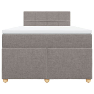 Κρεβάτι Boxspring με Στρώμα Taupe 120x190 εκ. Υφασμάτινο