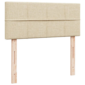 Κρεβάτι Boxspring με Στρώμα Κρεμ 120x190 εκ. Υφασμάτινο - Pakobazaar
