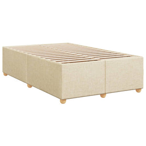 Κρεβάτι Boxspring με Στρώμα Κρεμ 120x190 εκ. Υφασμάτινο - Pakobazaar