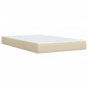 Κρεβάτι Boxspring με Στρώμα Κρεμ 120x190 εκ. Υφασμάτινο - Pakobazaar