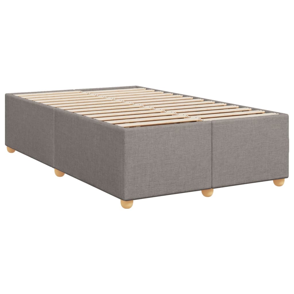 Κρεβάτι Boxspring με Στρώμα Taupe 120x190 εκ. Υφασμάτινο - Pakobazaar