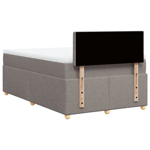 Κρεβάτι Boxspring με Στρώμα Taupe 120x190 εκ. Υφασμάτινο