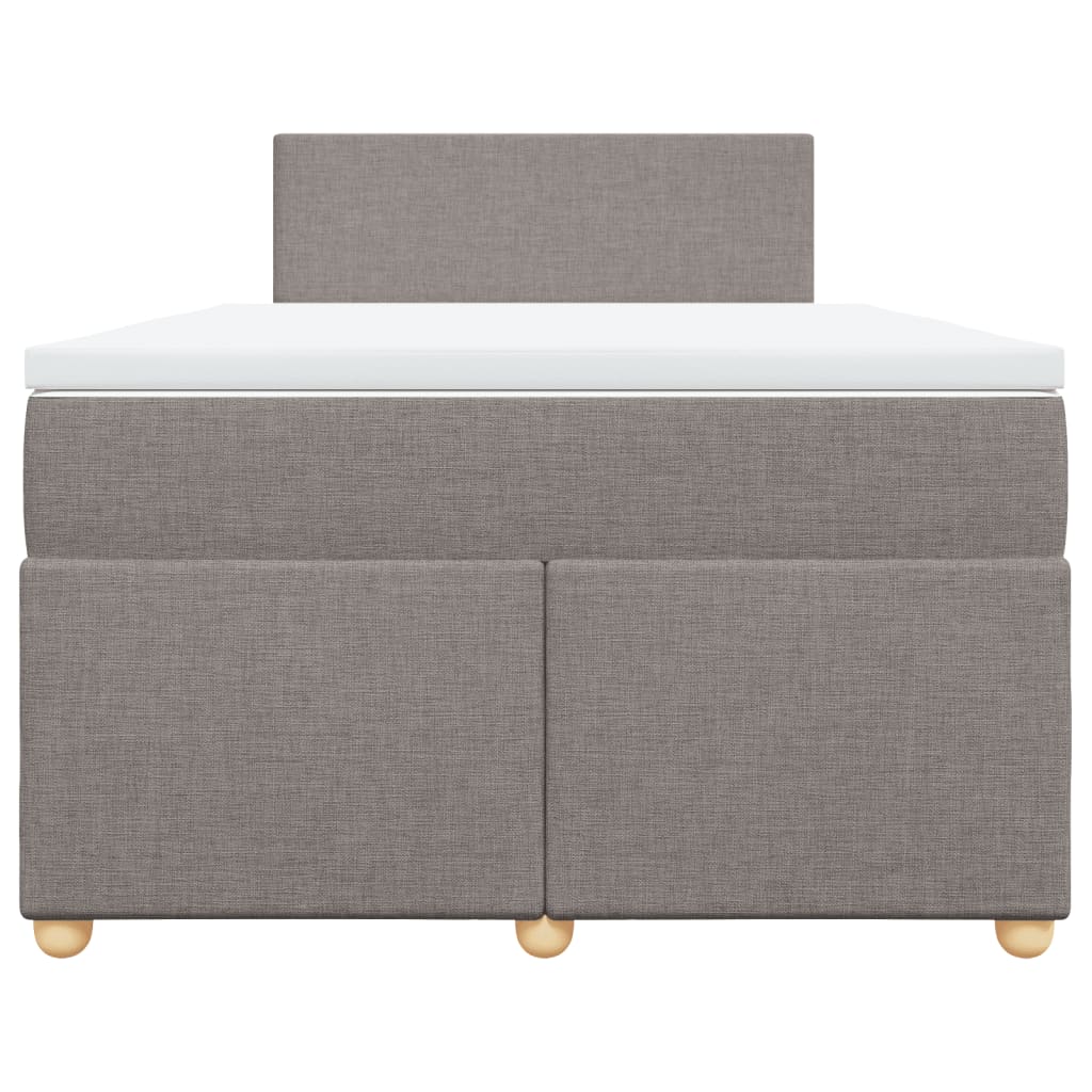 Κρεβάτι Boxspring με Στρώμα Taupe 120x200 εκ. Υφασμάτινο - Pakobazaar