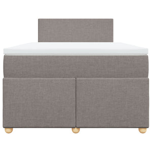 Κρεβάτι Boxspring με Στρώμα Taupe 120x200 εκ. Υφασμάτινο - Pakobazaar