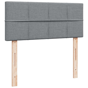 Κρεβάτι Boxspring με Στρώμα Ανοιχτό Γκρι 120x200 εκ. Υφασμάτινο - Pakobazaar