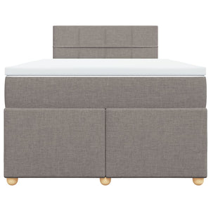 Κρεβάτι Boxspring με Στρώμα Taupe 120x200 εκ. Υφασμάτινο - Pakobazaar
