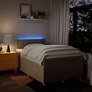 Κρεβάτι Boxspring με Στρώμα Κρεμ 120x200 εκ. Υφασμάτινο - Pakobazaar