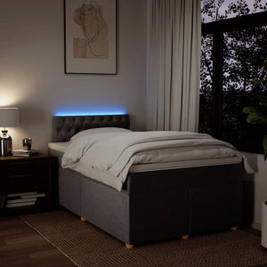 Κρεβάτι Boxspring με Στρώμα Taupe 120x200 εκ. Υφασμάτινο - Pakobazaar
