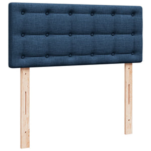 Κρεβάτι Boxspring με Στρώμα Μπλε 120x200 εκ. Υφασμάτινο - Pakobazaar