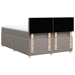 Κρεβάτι Boxspring με Στρώμα Taupe 140x200 εκ. Υφασμάτινο