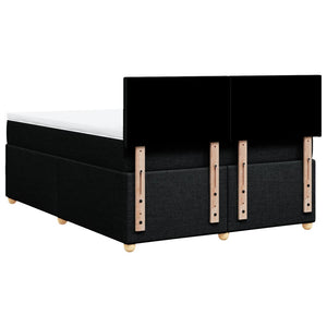 Κρεβάτι Boxspring με Στρώμα Μαύρο 160x200 εκ. Υφασμάτινο - Pakobazaar