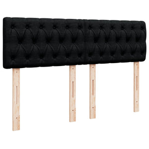 Κρεβάτι Boxspring με Στρώμα Μαύρο 160x200 εκ. Υφασμάτινο - Pakobazaar
