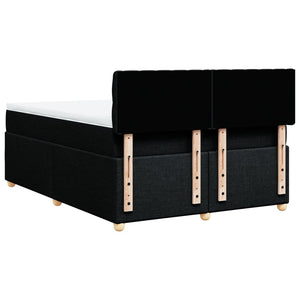 Κρεβάτι Boxspring με Στρώμα Μαύρο 160x200 εκ. Υφασμάτινο - Pakobazaar