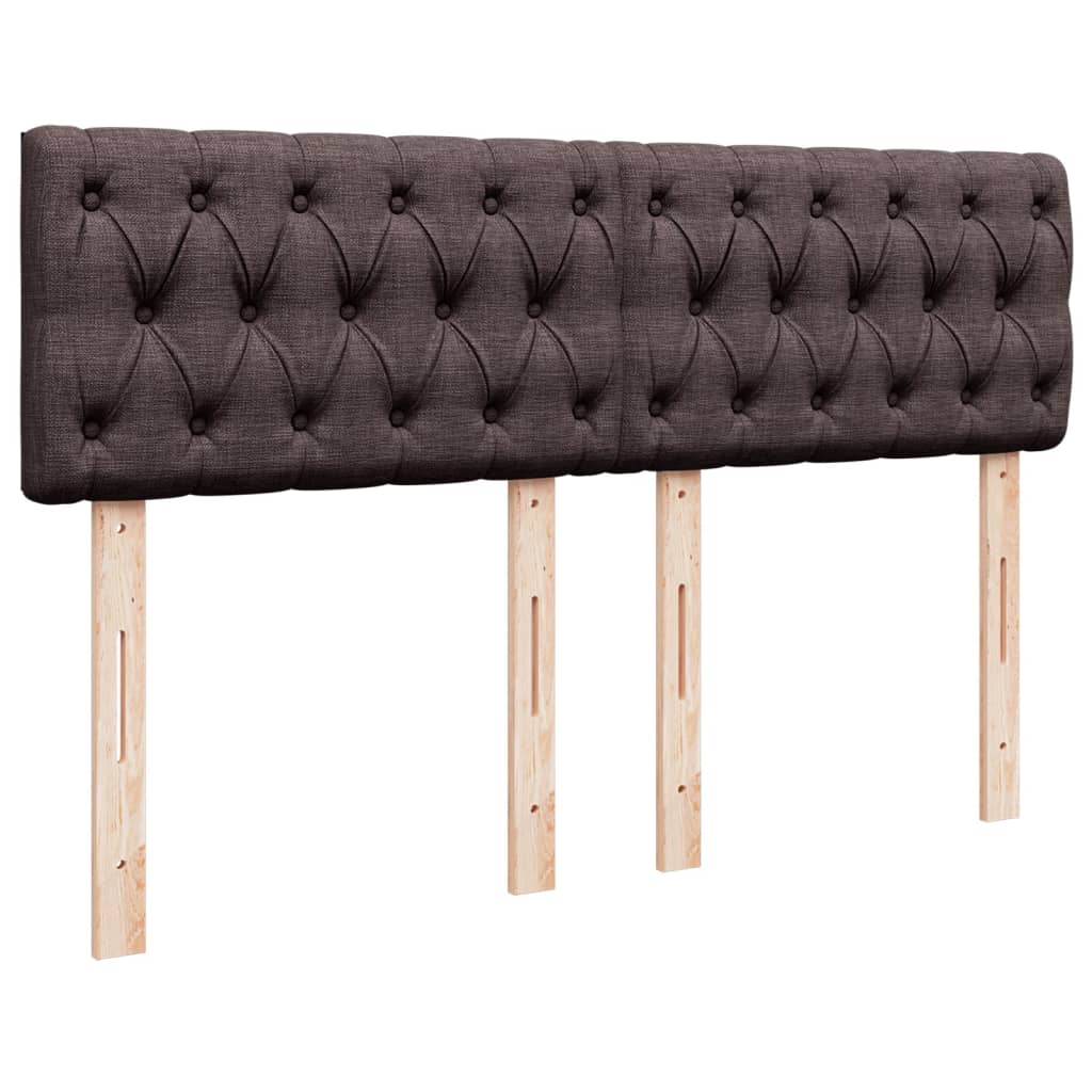 Κρεβάτι Boxspring με Στρώμα Σκούρο Καφέ 160x200 εκ Υφασμάτινο - Pakobazaar