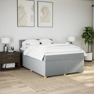 Κρεβάτι Boxspring με Στρώμα Αν. Πράσινο 160x200εκ Υφασμάτινο - Pakobazaar