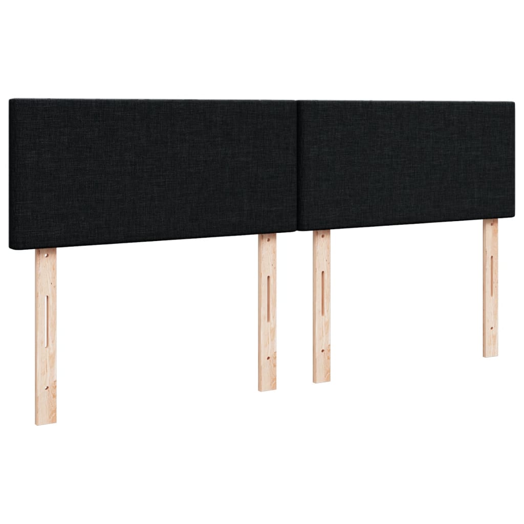 Κρεβάτι Boxspring με Στρώμα Μαύρο 180x200 εκ. Υφασμάτινο