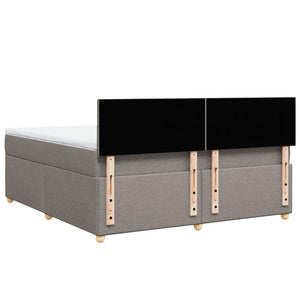 Κρεβάτι Boxspring με Στρώμα Taupe 180x200 εκ. Υφασμάτινο - Pakobazaar