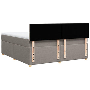 Κρεβάτι Boxspring με Στρώμα Taupe 180x200 εκ. Υφασμάτινο - Pakobazaar