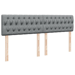 Κρεβάτι Boxspring με Στρώμα Ανοιχτό Γκρι 180x200 εκ. Υφασμάτινο - Pakobazaar