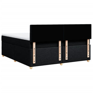Κρεβάτι Boxspring με Στρώμα Μαύρο 180x200 εκ. Υφασμάτινο - Pakobazaar