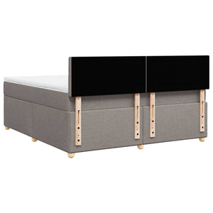 Κρεβάτι Boxspring με Στρώμα Taupe 180x200 εκ. Υφασμάτινο - Pakobazaar