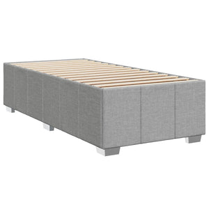 Κρεβάτι Boxspring με Στρώμα Ανοιχτό Γκρι 90x190 εκ. Υφασμάτινο